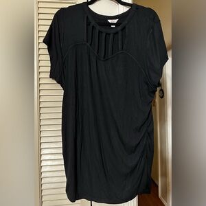 Women’s Black Candie’s Goth Peek-a-boo Top